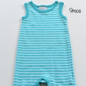 Striped shorts romper